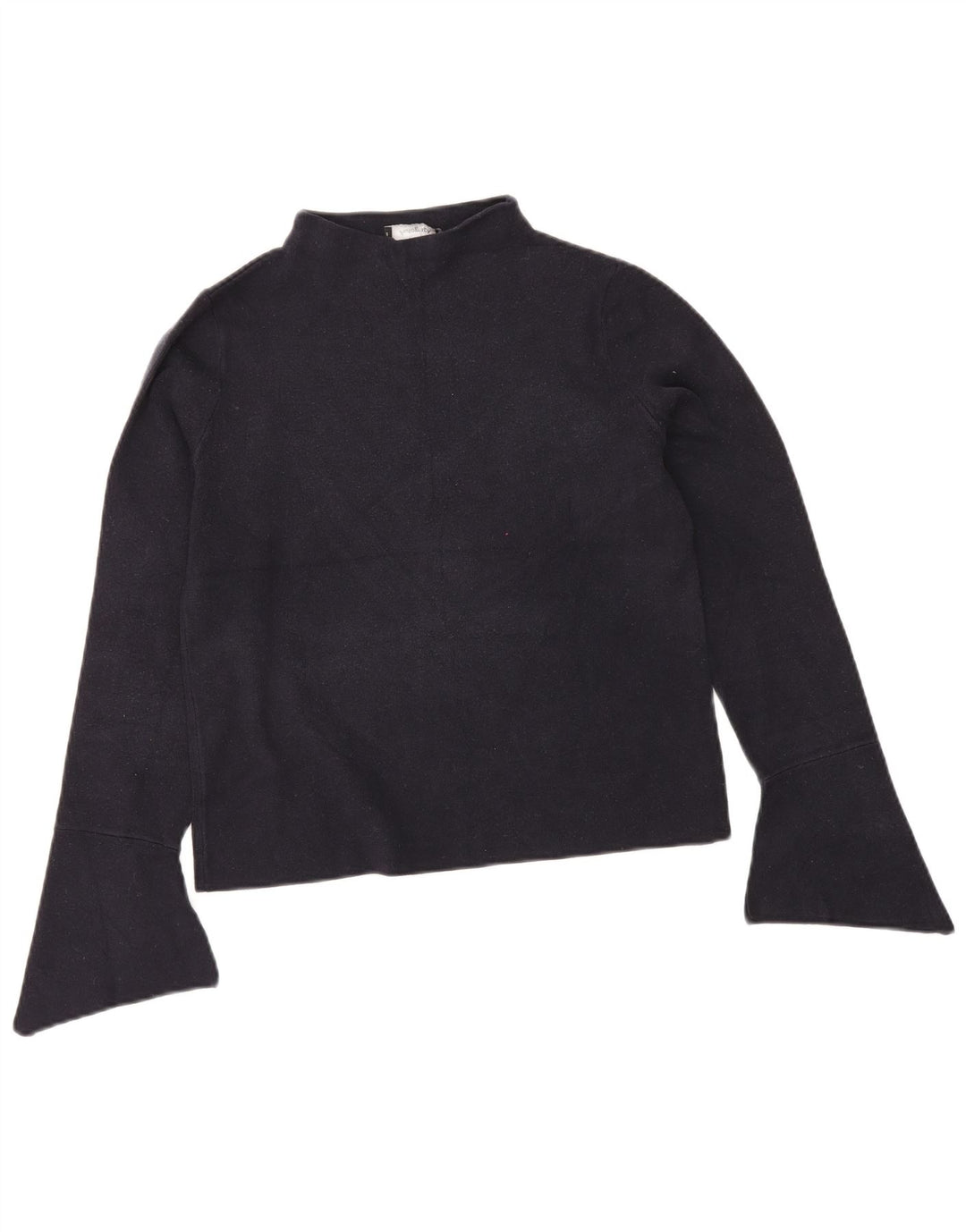 Marks & Spencer Dametop Langærmet UK 12 Medium Navy Blue Viscose