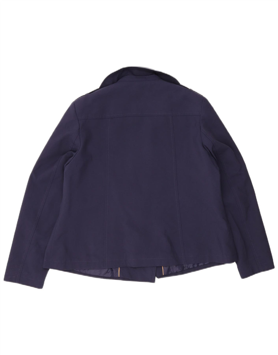 Marks & Spencer Womens Pea Coat UK 16 Large Navy Blue Polyester