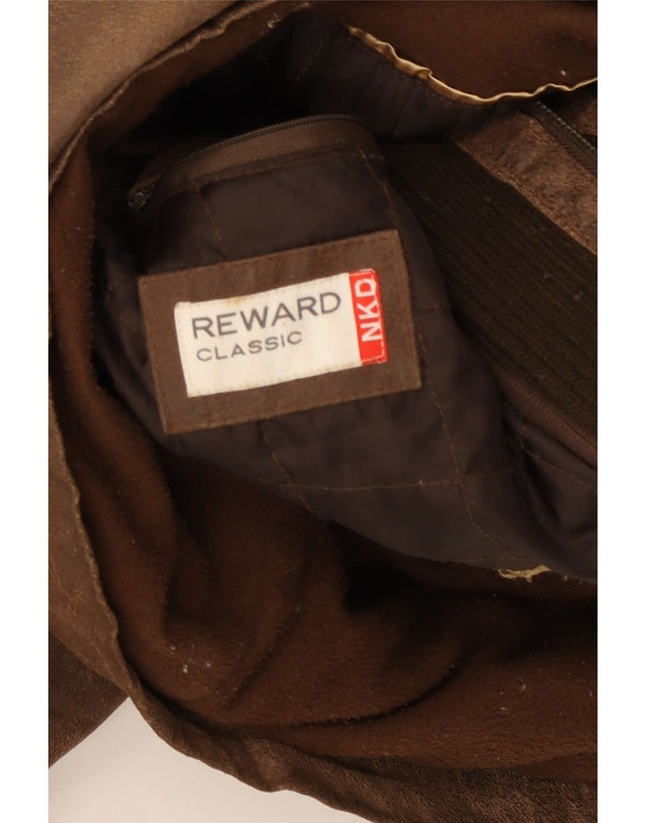 REWARD Herre Læderjakke UK 40 Stor Brun Læder