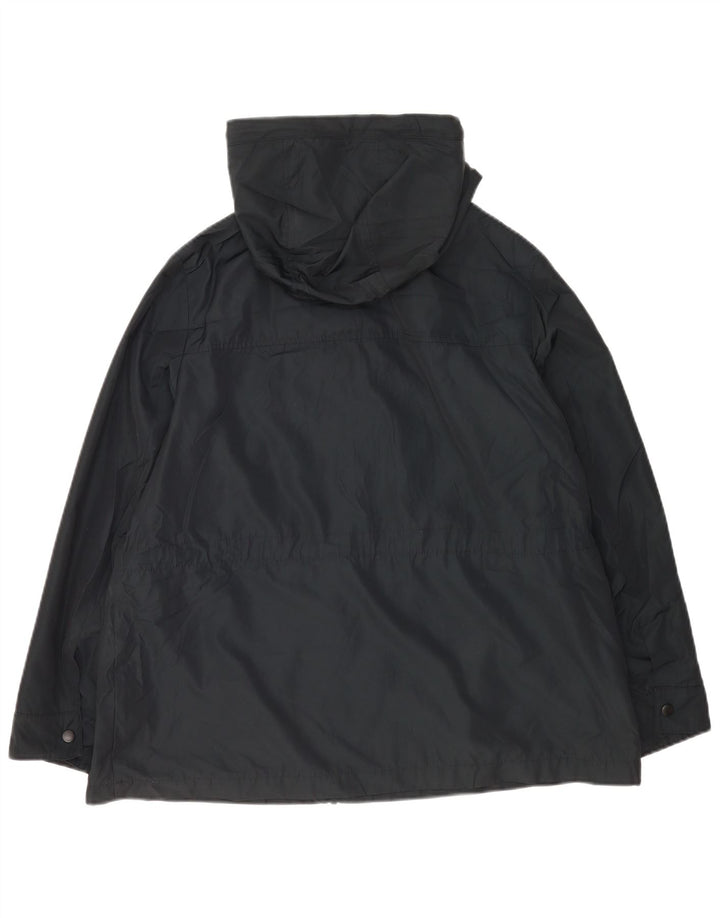 Marks & Spencer Dame Hætte Oversized regnjakke UK 18 XL Navy Blue