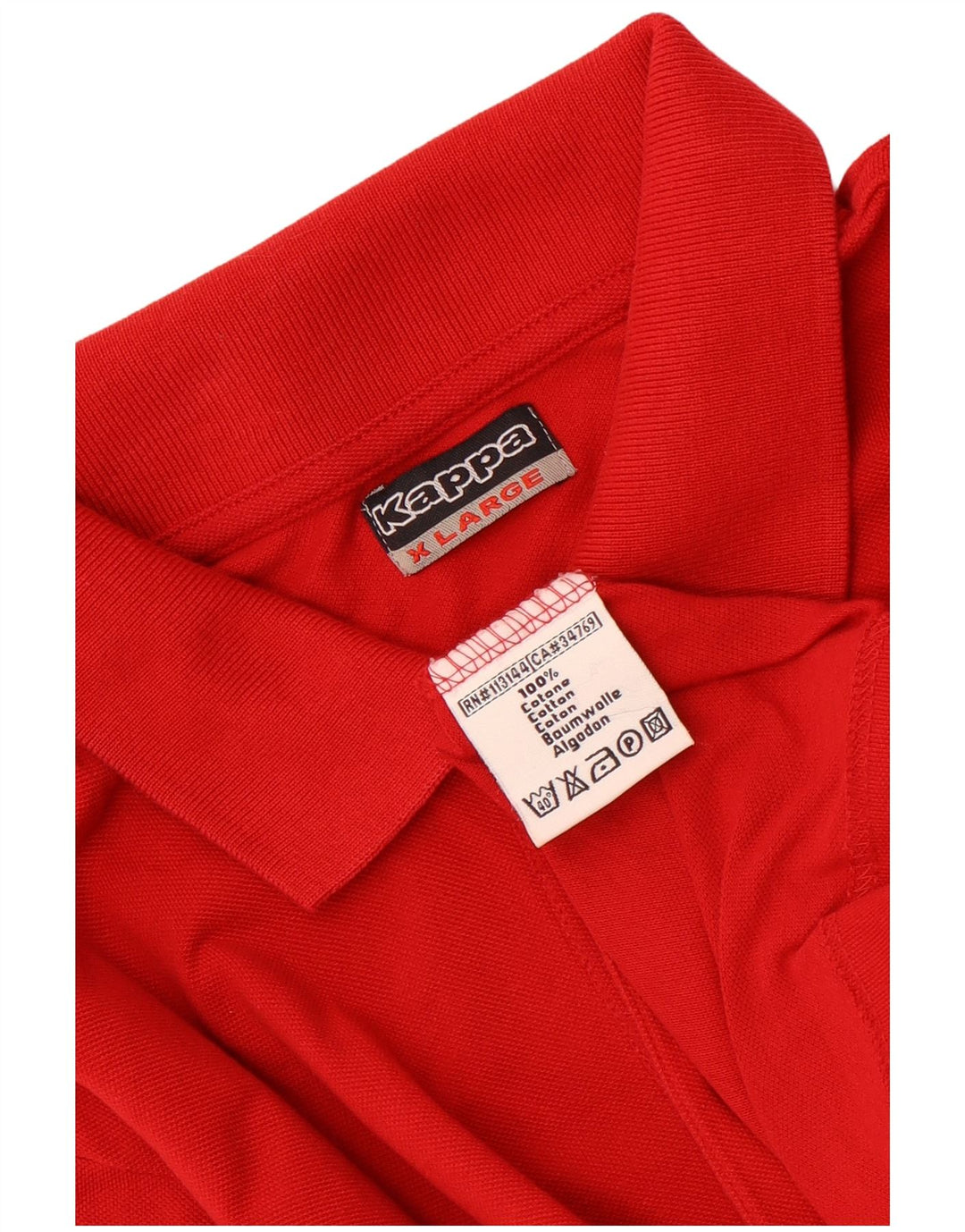 Kappa herre poloshirt XL rød bomuld