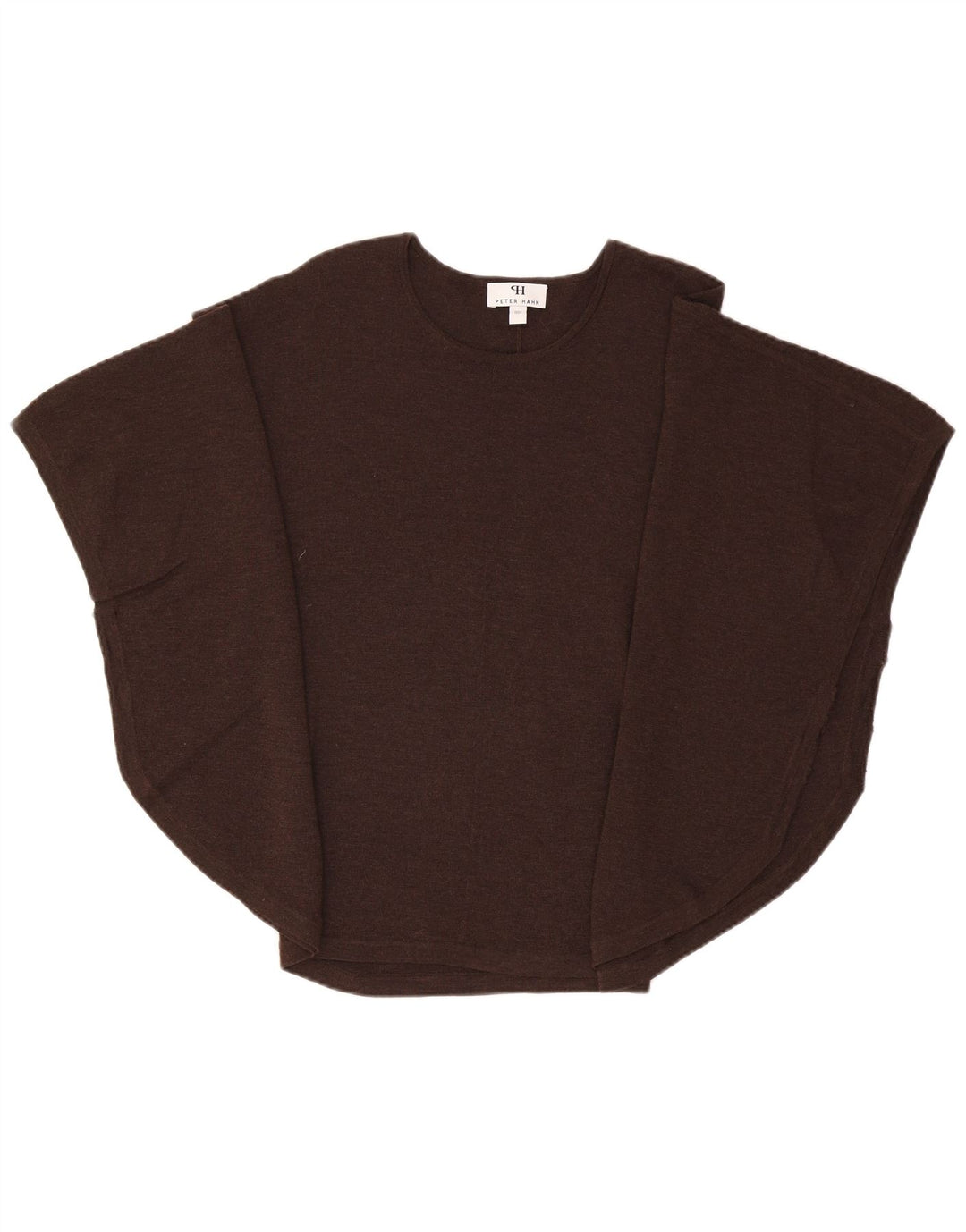 Peter Hahn Dame Poncho Jumper UK 14 Medium Brun