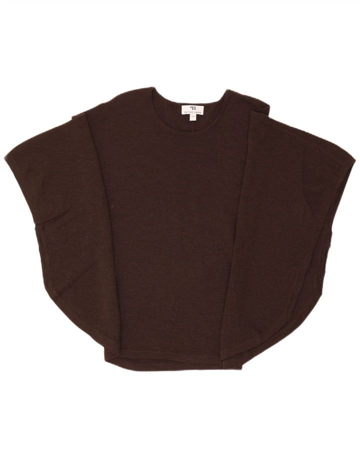 Peter Hahn Dame Poncho Jumper UK 14 Medium Brun