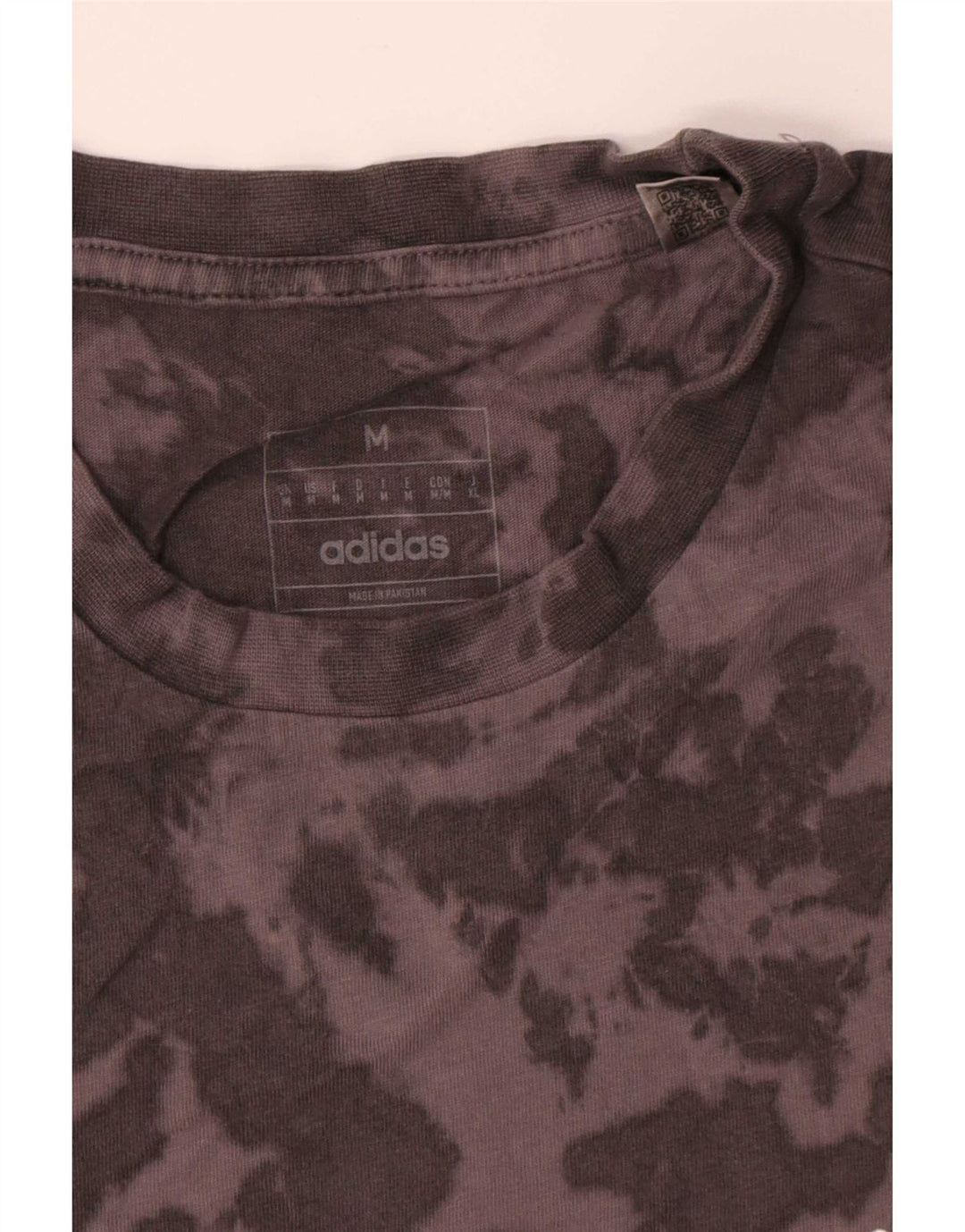 Adidas Herre T-Shirt Top Medium Grey Tie Dye Bomuld