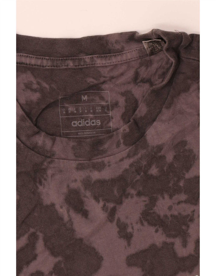 Adidas Herre T-Shirt Top Medium Grey Tie Dye Bomuld