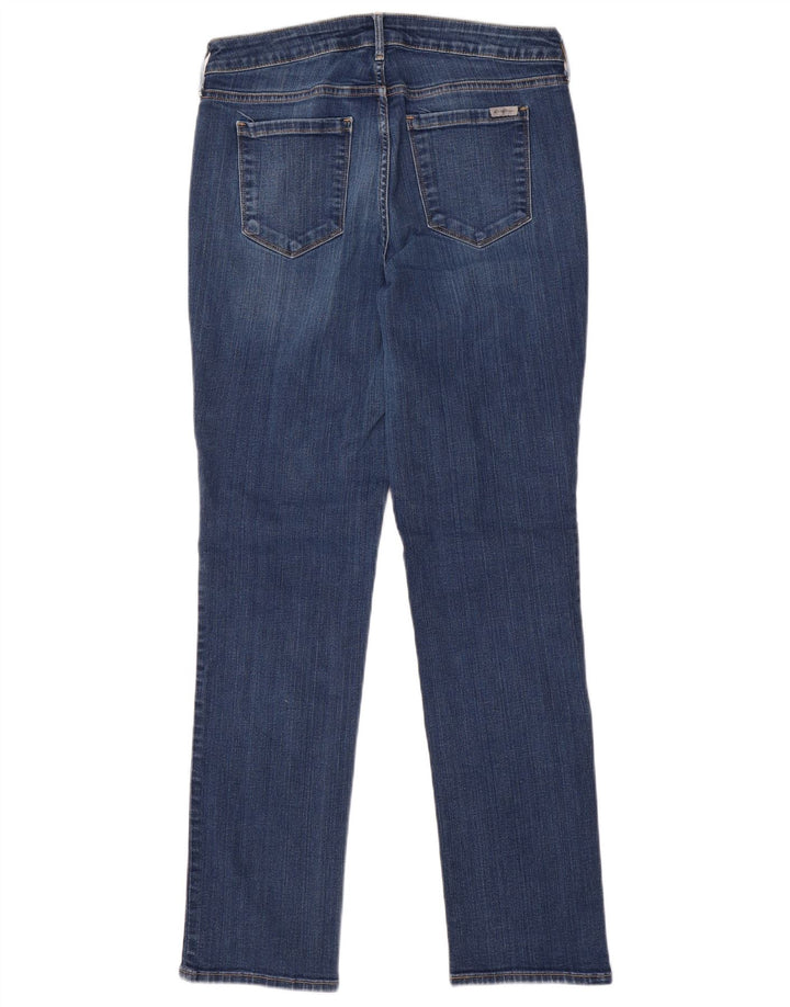 Eddie Bauer Dame Straight Jeans US 10 Large W32 L30 Blue Cotton
