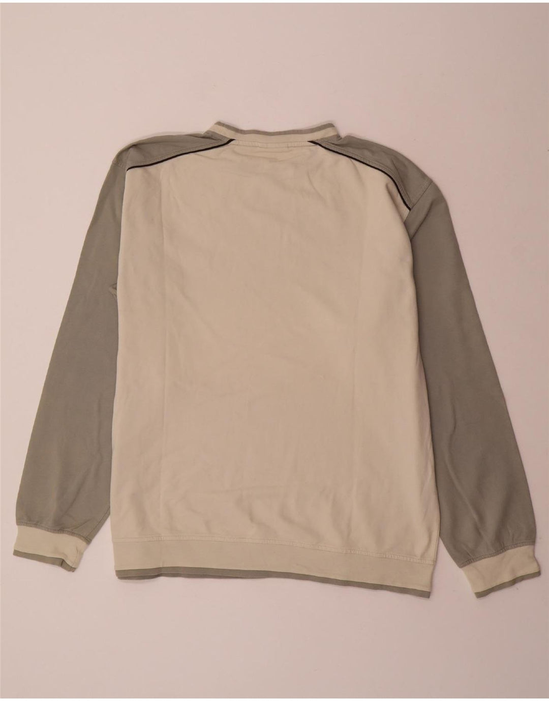 ASICS Sweatshirt til mænd 2XL Off White Colourblock Bomuld