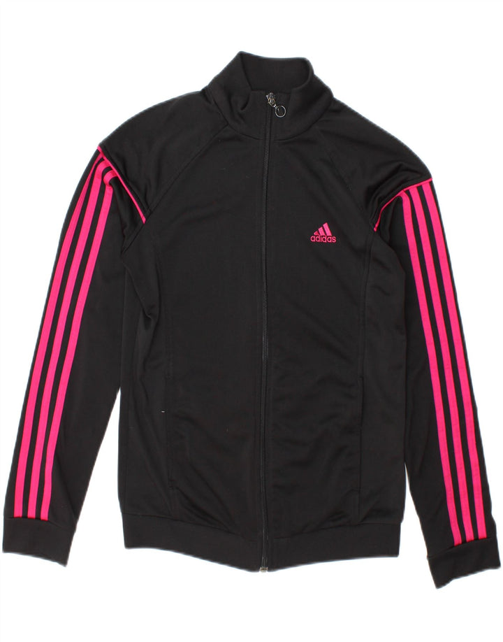 Adidas Grafisk træningsdragt topjakke til kvinder UK 8/10 Lille sort polyester