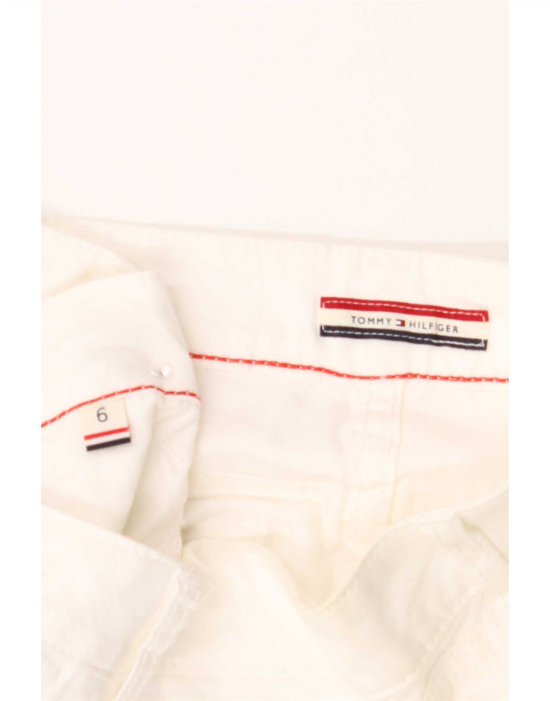 Tommy Hilfiger Chino Shorts til kvinder US 6 Medium W32 Hvid Bomuld
