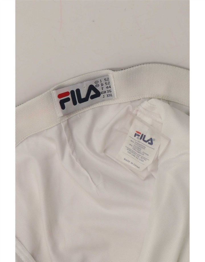 Fila Herre Pegged Chino Shorts IT 52 XL W38 Hvid Colourblock Polyester