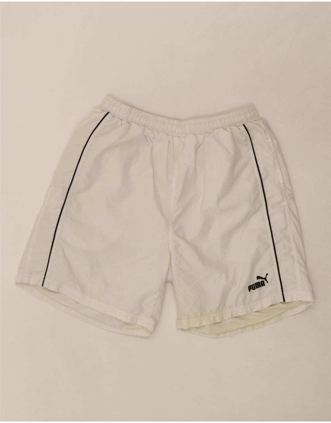 PUMA Mens Sport Shorts Medium  White Polyester Vintage Puma and Second-Hand Puma from Messina Hembry 