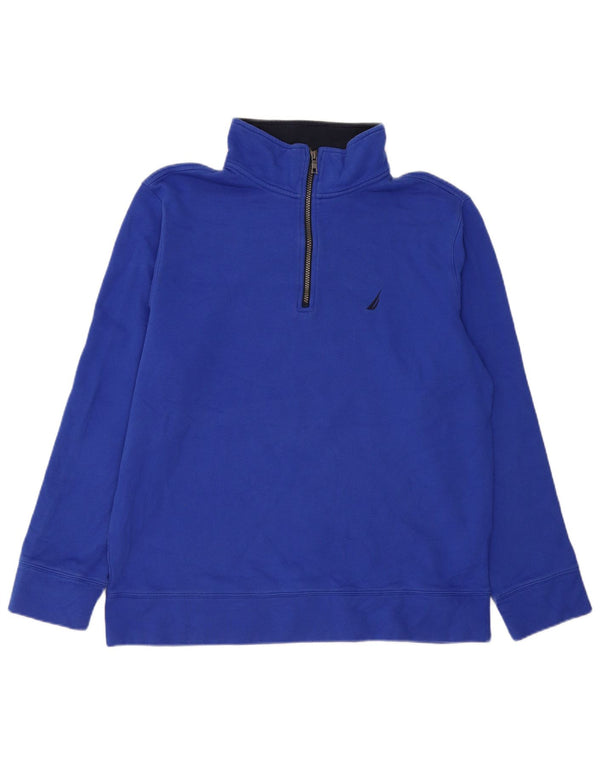 Nautica Sweatshirt med lynlås til mænd XL blå bomuld