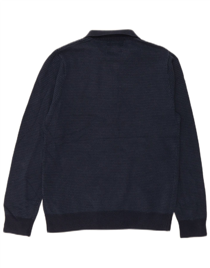 Marks & Spencer herre skræddersyet pasform polo hals sweater lille marineblå