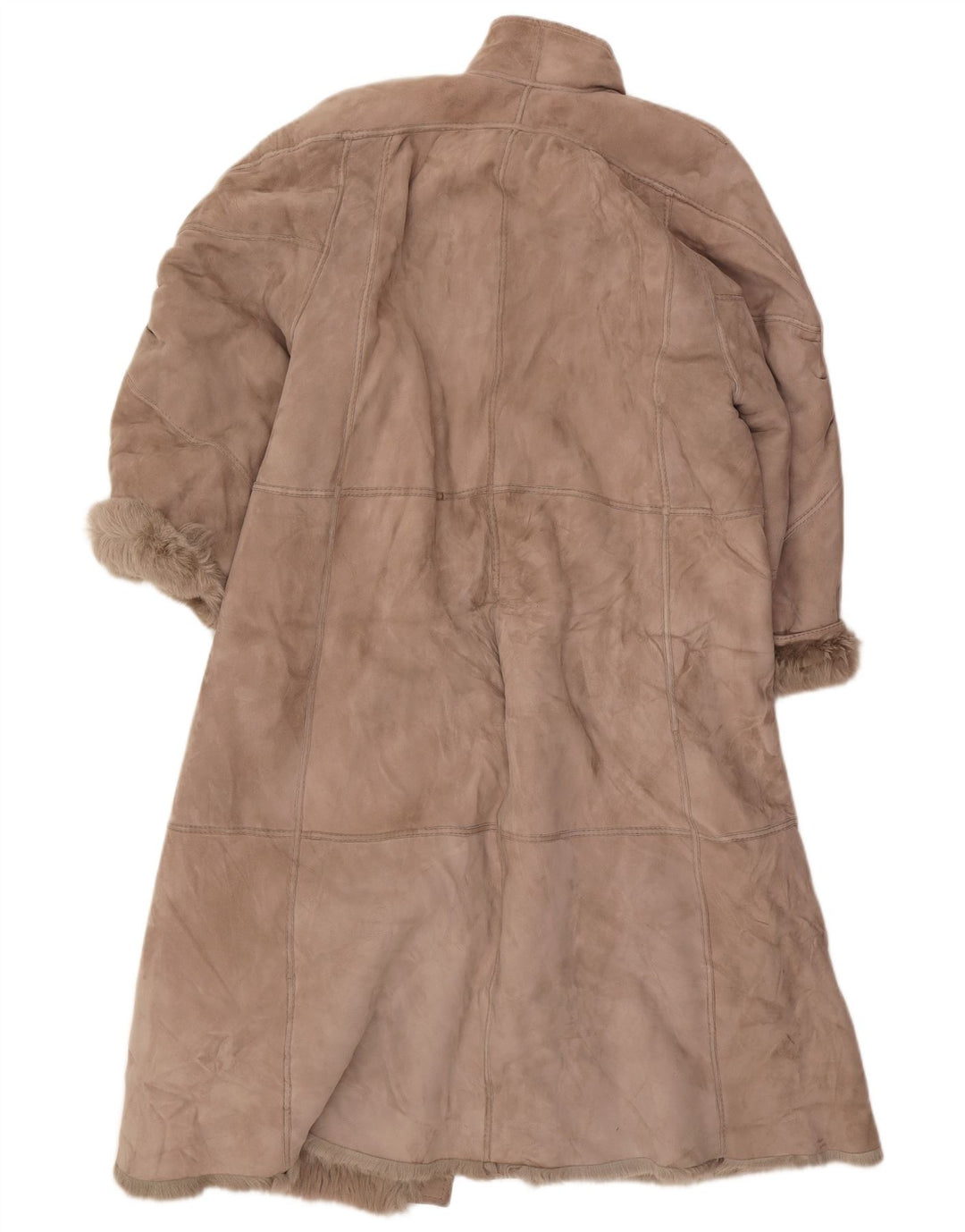 Vintage Dame Shearling Coat UK 16 Large Brown