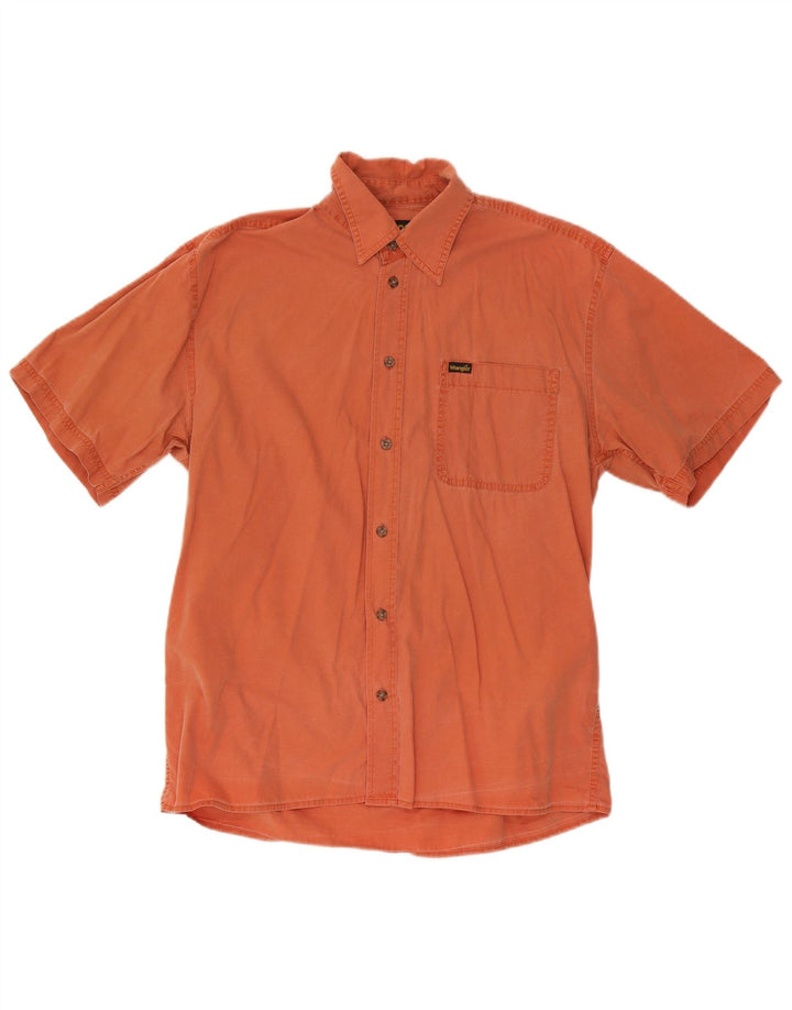 Wrangler Kortærmet Herreskjorte Medium Orange Bomuld