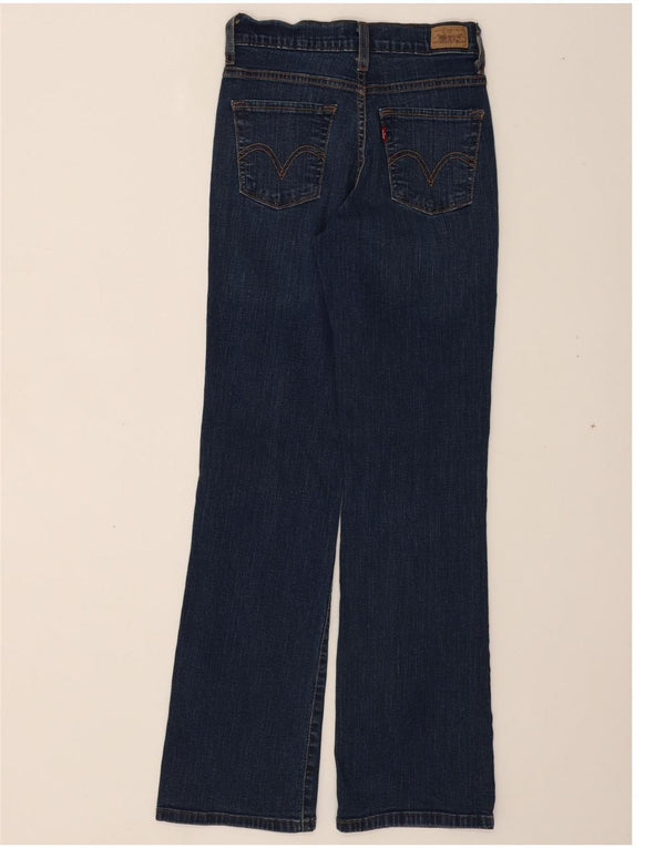 LEVI'S Womens Perfectly Slimming Bootcut-jeans US 2 XS W24 L30 Blå Bomuld