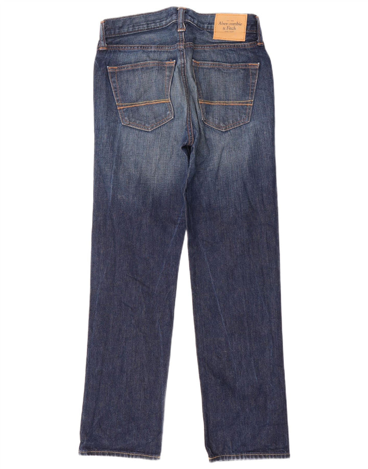 ABERCROMBIE & FITCH Straight jeans til mænd W29 L30 Blå bomuld