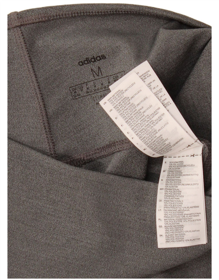 Adidas Womens Climalite Leggings UK 12/14 Medium Grey Polyester