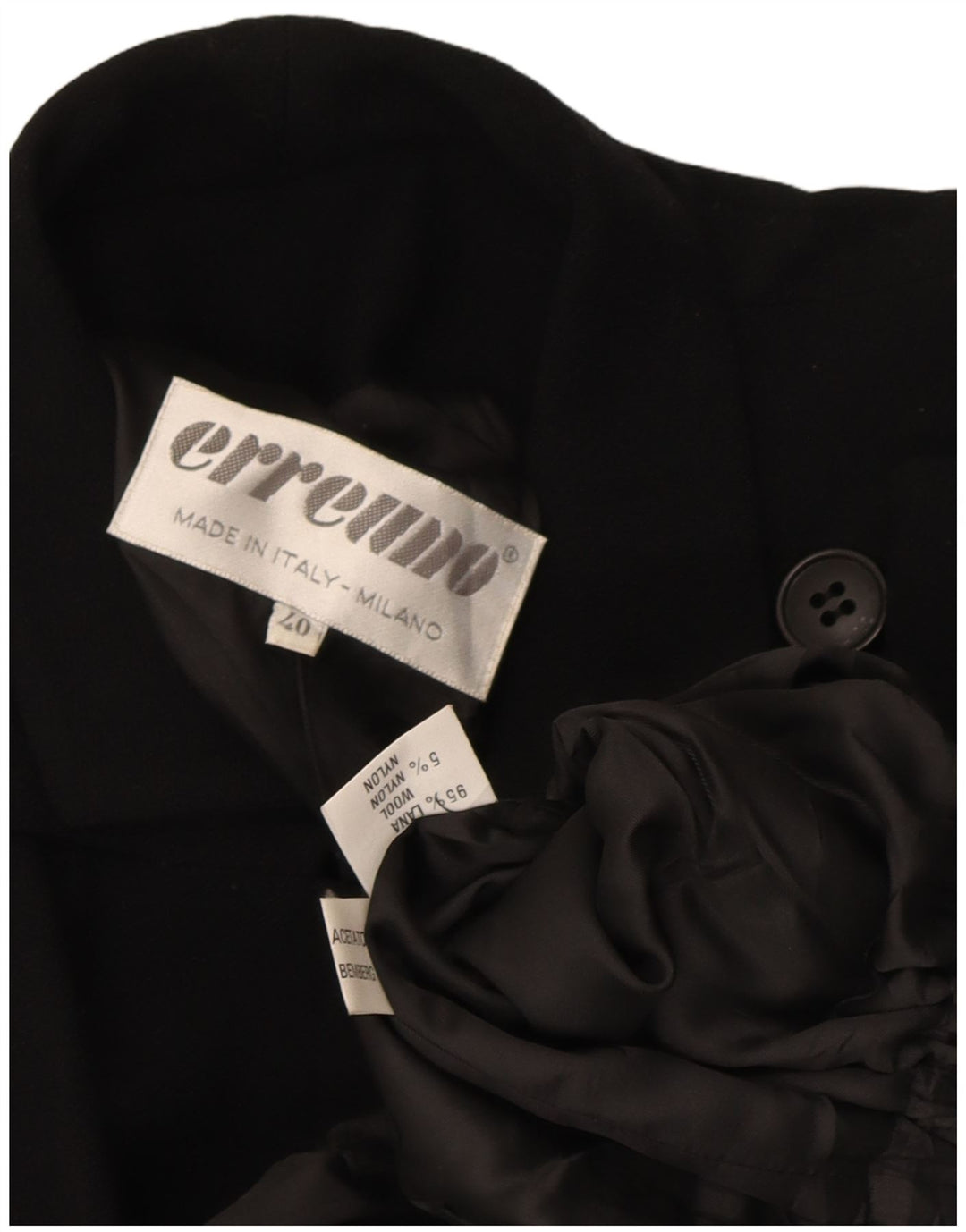 Erreuno Dame Blazer Jakke EU 40 Medium Sort Uld