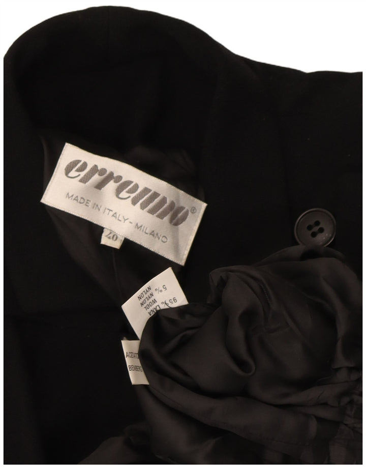 Erreuno Dame Blazer Jakke EU 40 Medium Sort Uld