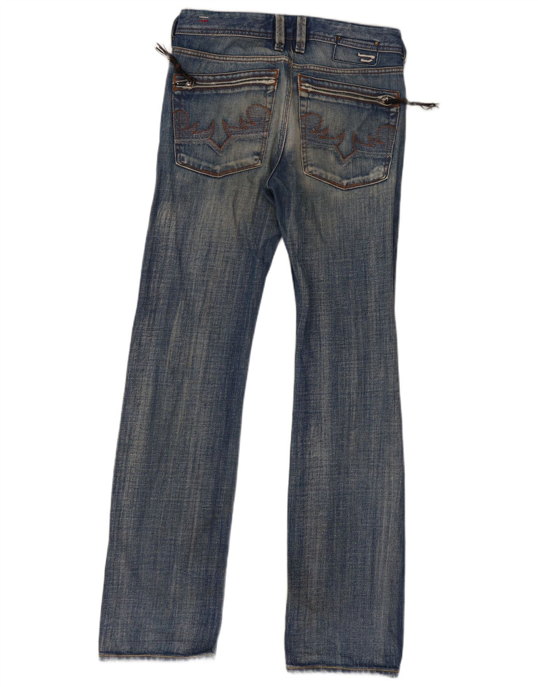 DIESEL Herre Yarik Straight Jeans W29 L34 Blå Bomuld