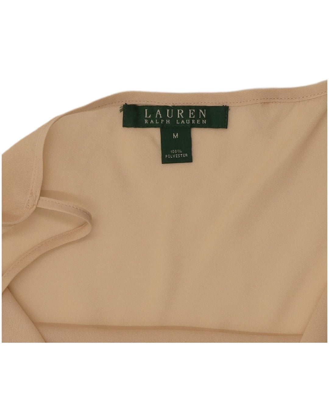 RALPH LAUREN Womens Cami Top UK 12 Medium Beige Polyester