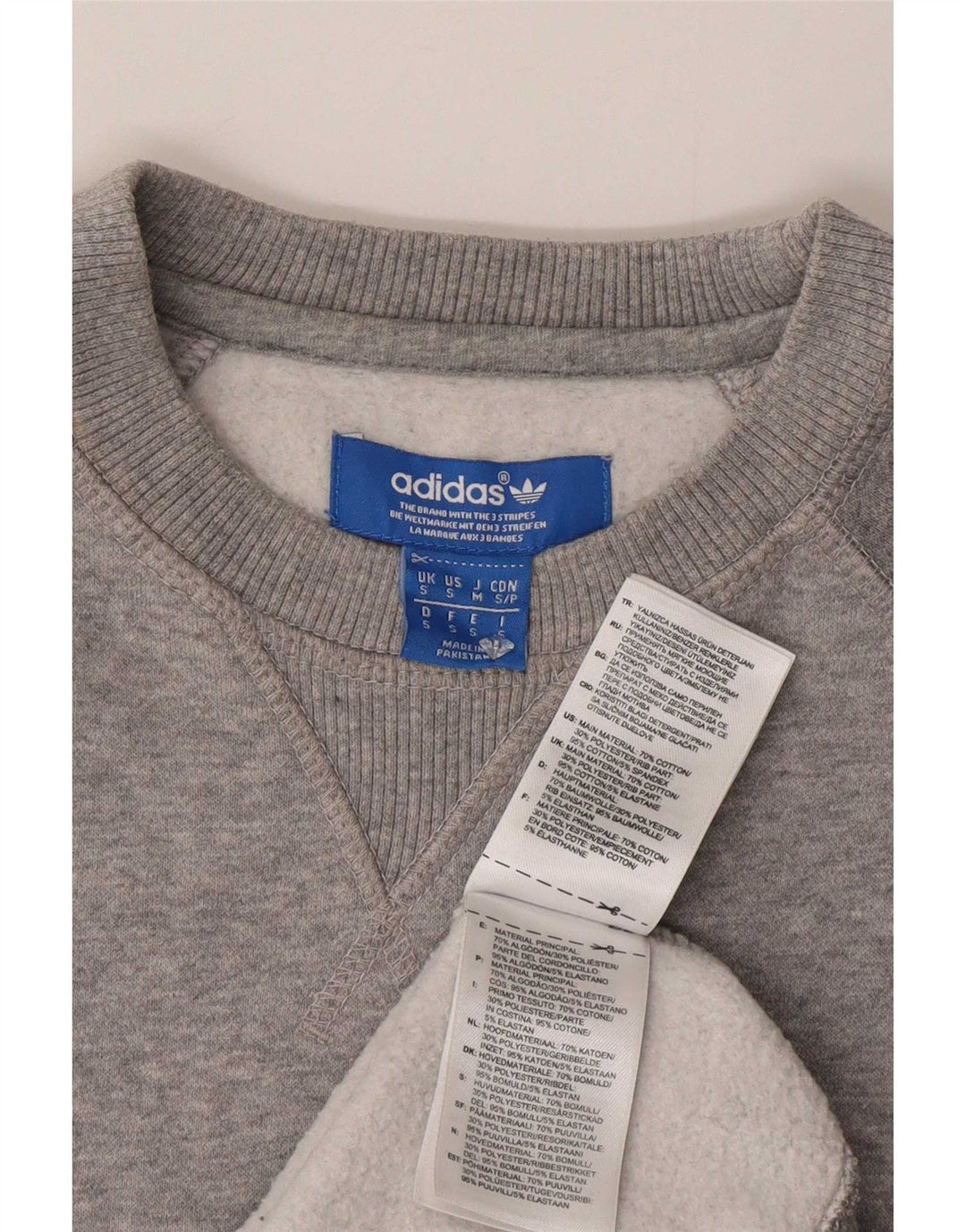 Adidas grafisk sweatshirt til mænd, lille grå bomuld