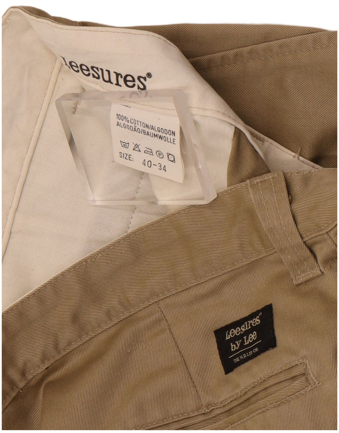 Lee Straight Chino Bukser til mænd W40 L30 Brun