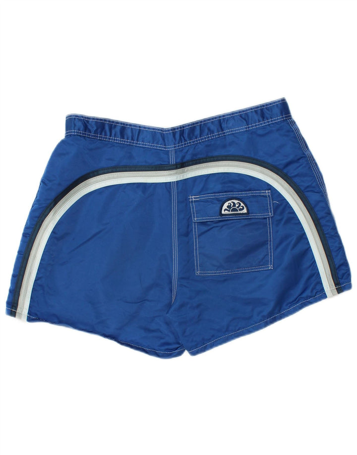 Sundek Herre badeshorts Medium blå stribet nylon