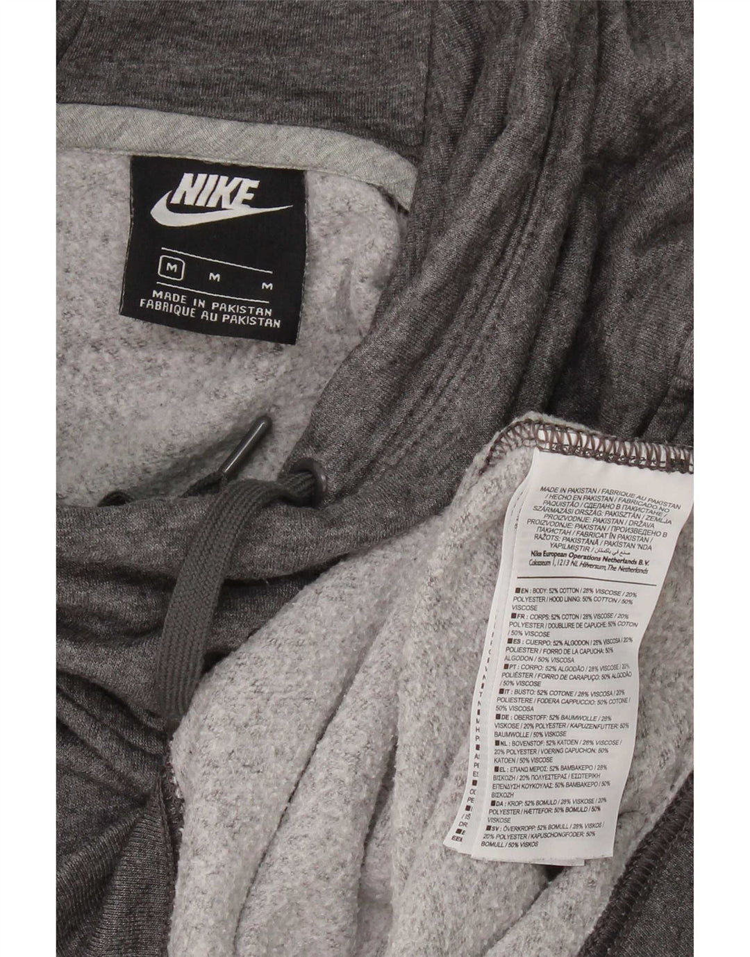 Nike Dame Hættetrøje UK 14 Medium Grey Bomuld