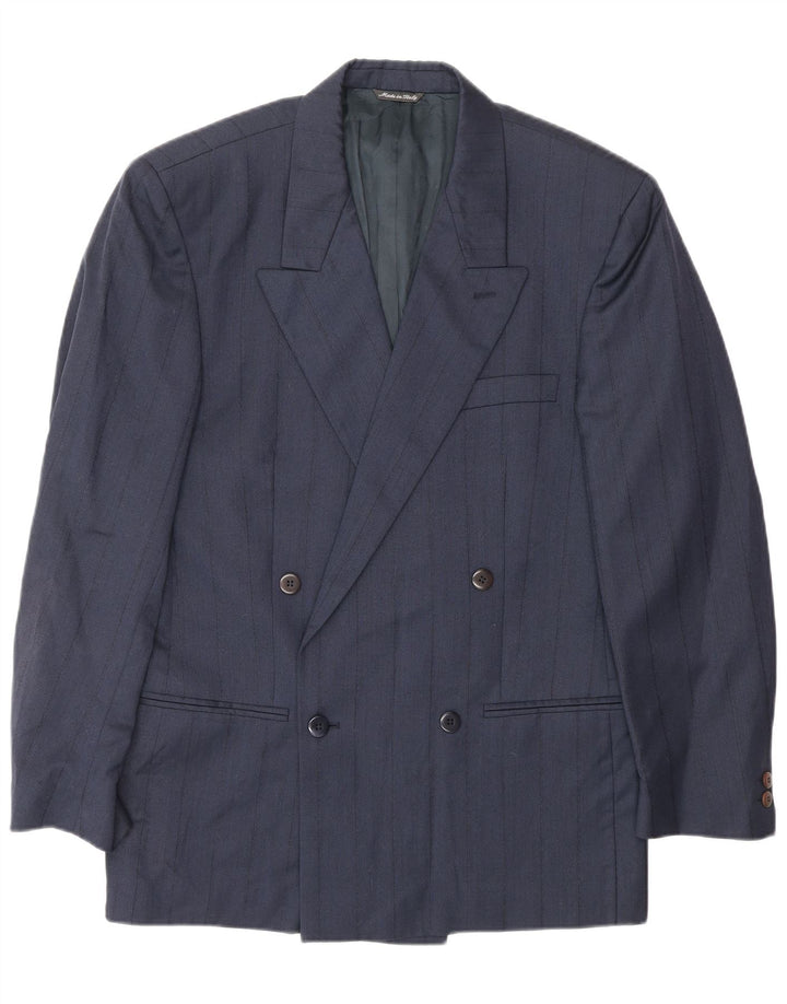 GIANNI VERSACE Herre 2-delt jakkesæt UK 40 Large W30 L30 Navy Blue Classic