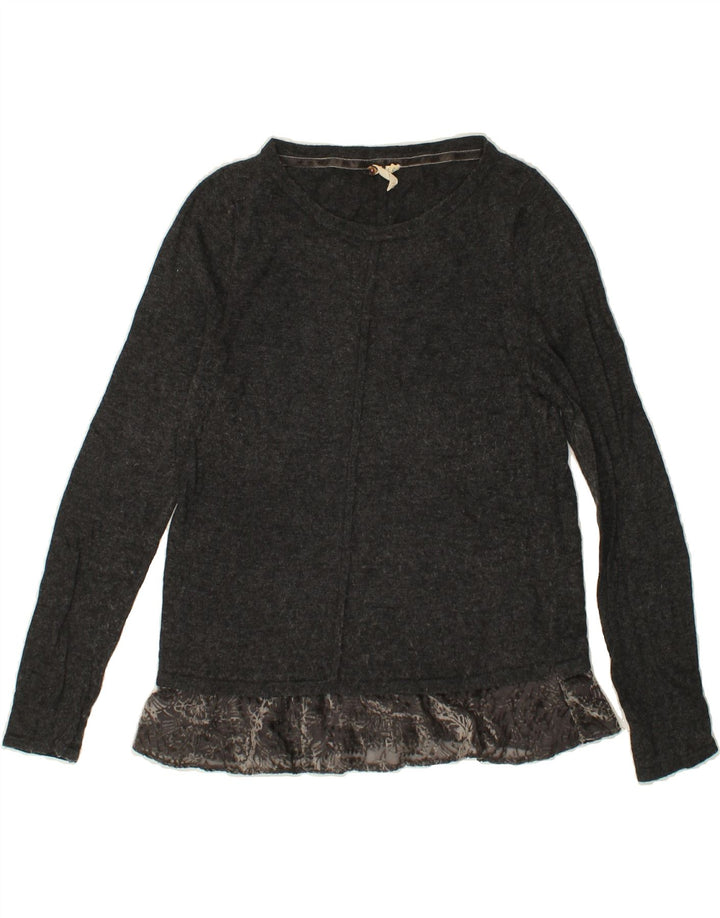 WHITE STUFF Womens Top Long Sleeve UK 10 Small Grey Nylon Vintage White Stuff and Second-Hand White Stuff from Messina Hembry 