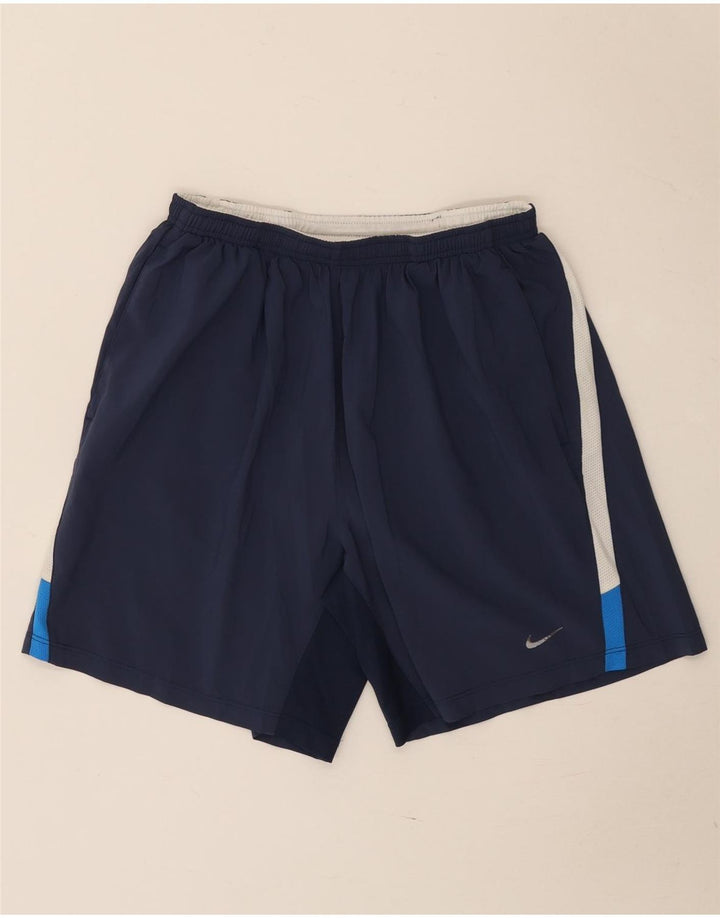 Nike Herre Dri Fit Sportshorts Store Marineblå Colourblock Polyester