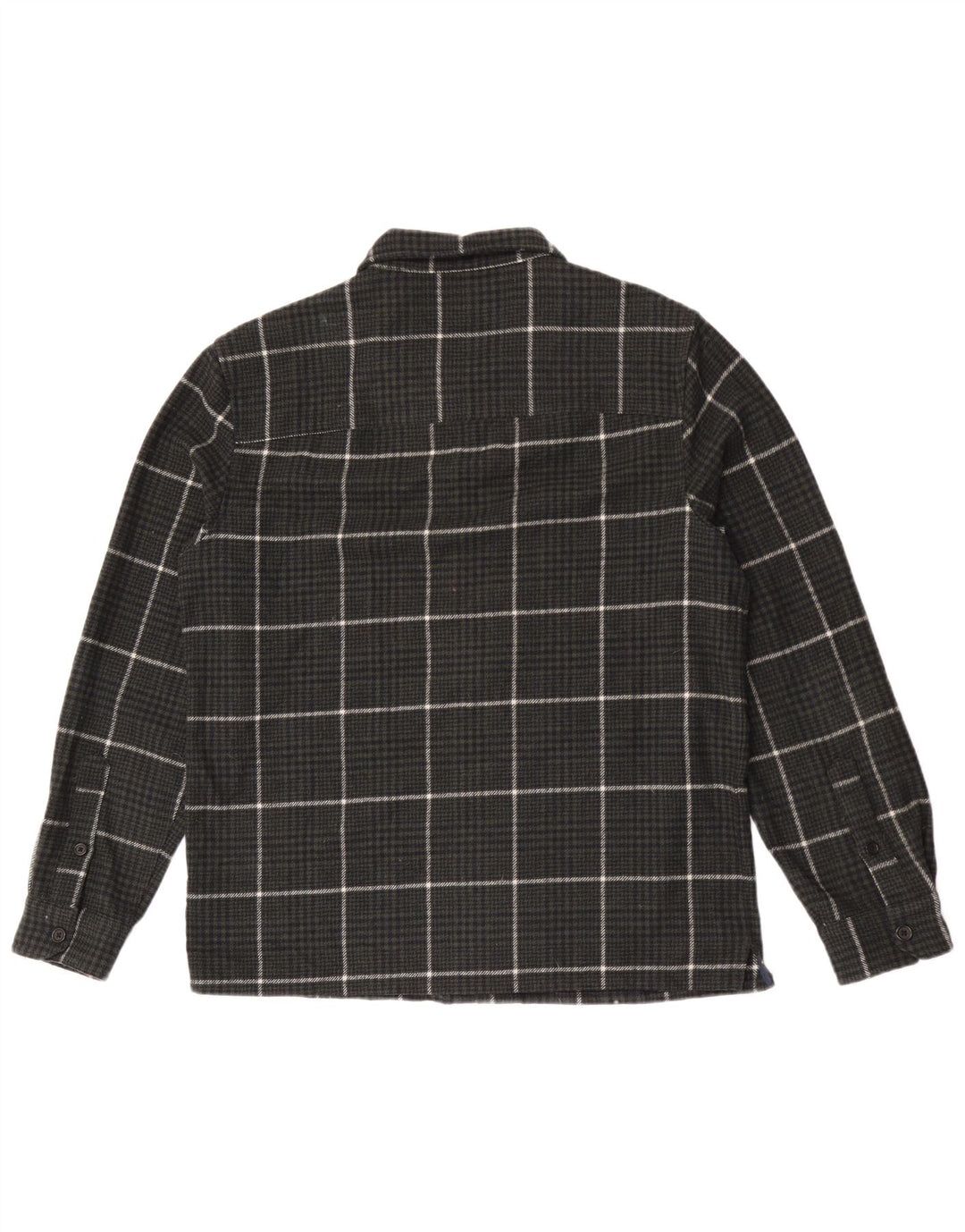 Farah Herre Overshirt Flanellskjorte Stor Khaki Ternet Uld