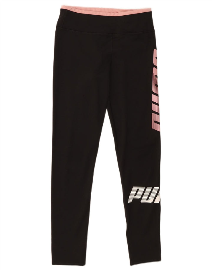 Puma piger grafiske leggings 11-12 år sort polyester
