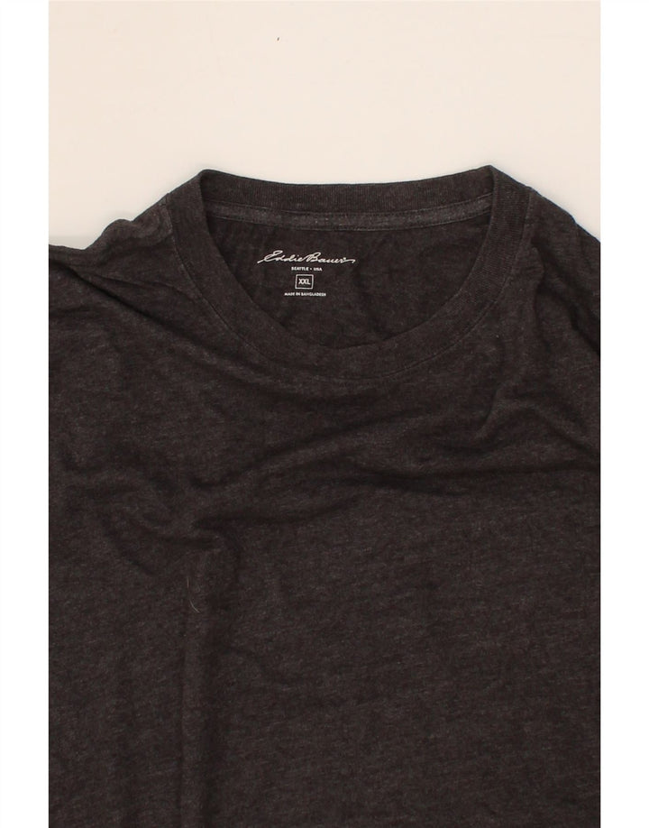 EDDIE BAUER Mens Seattle T-Shirt Top 2XL Grey Cotton Vintage Eddie Bauer and Second-Hand Eddie Bauer from Messina Hembry 