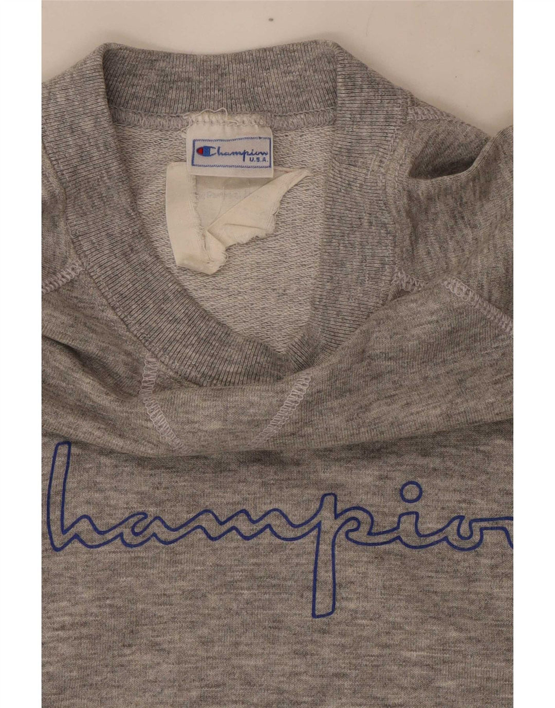 Champion Herre Grafisk Sweatshirt Jumper Lille Grå Flecked