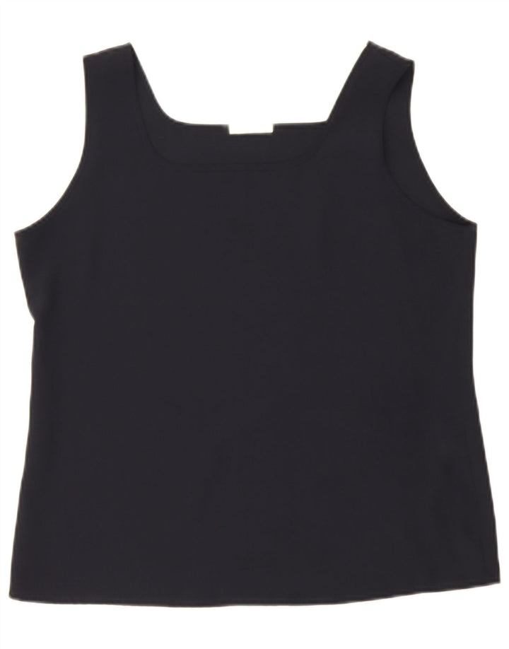 Sommermann Damevest Top UK 14 Large Navy Blue Polyester