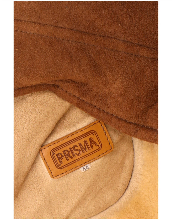 Prisma Dame Oversized Shearling Coat EU 44 XL Brunt Læder