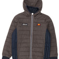 Ellesse Boys Polstret hættejakke 12-13 år Grå Colourblock Nylon