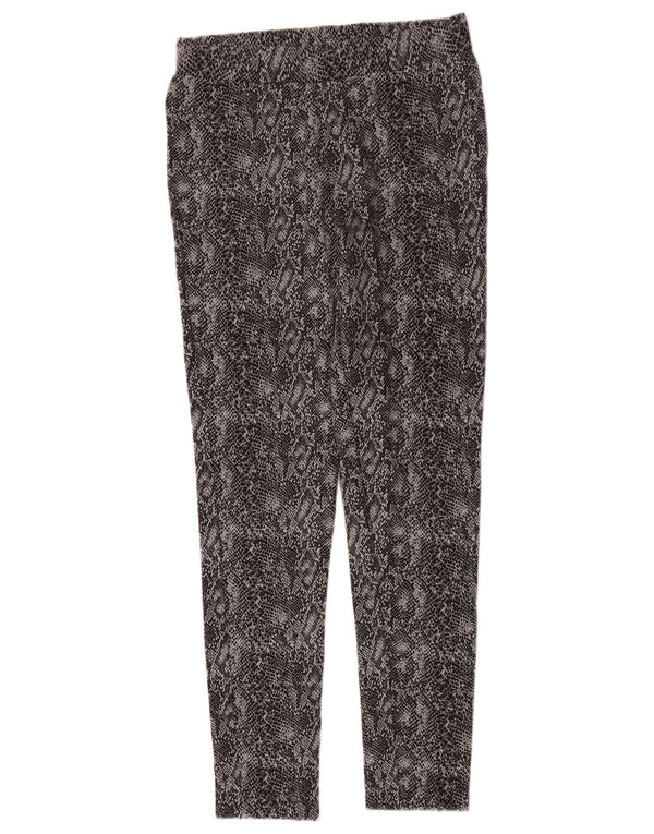 Marks & Spencer Womens Leggings UK 12 Medium Grey Animal Print Viscose