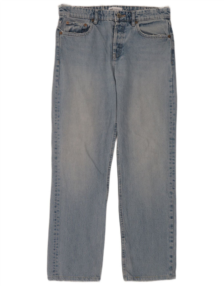Zara Dame Straight Jeans EU 40 Medium W30 L30 Blå