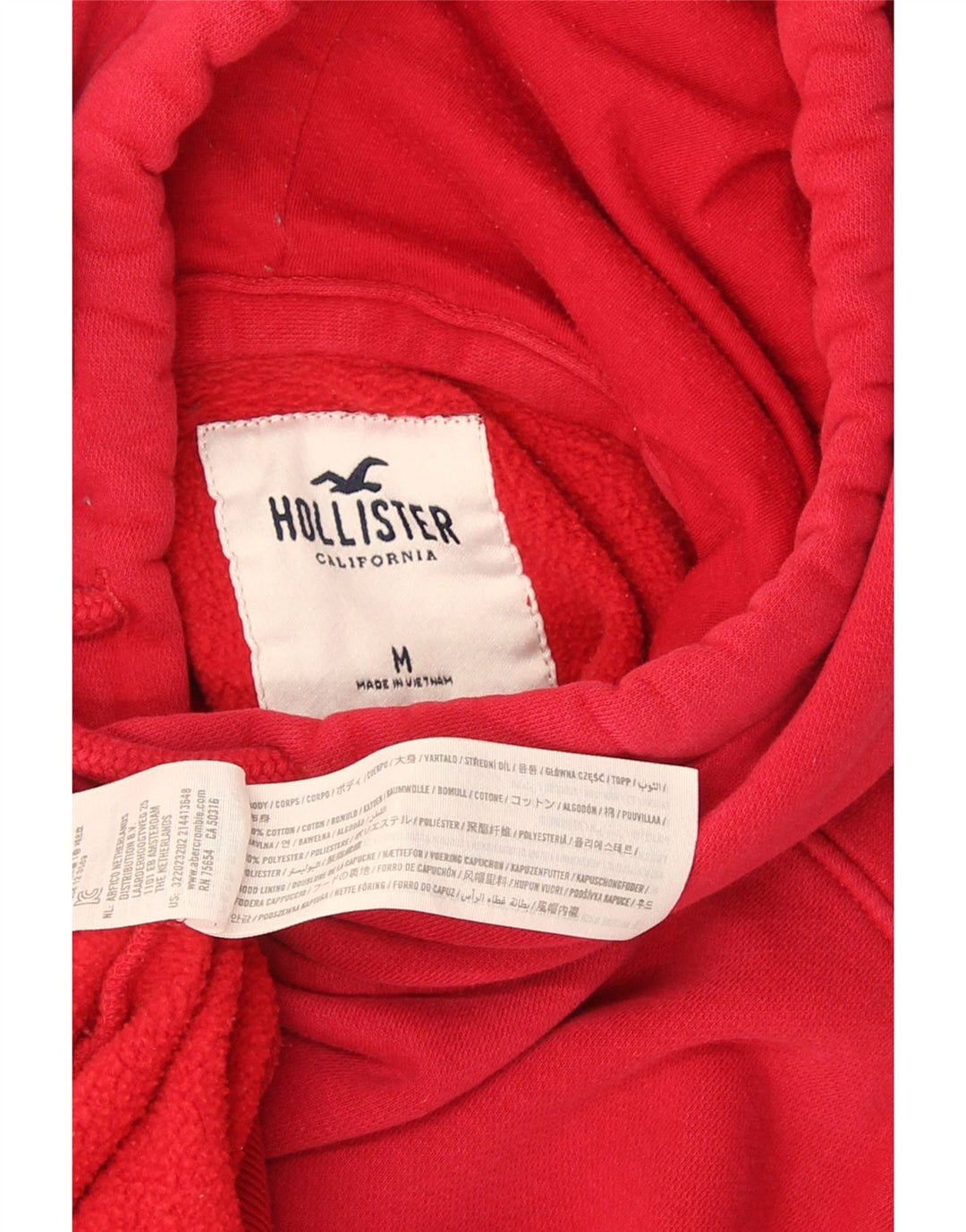 Hollister Herre hættetrøje Jumper Medium Rød Bomuld