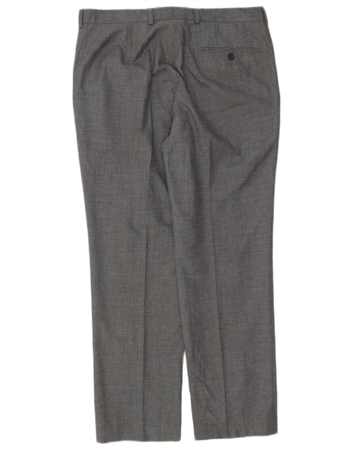 Marks & Spencer Straight Suit Bukser til mænd W34 L29 Grå polyester