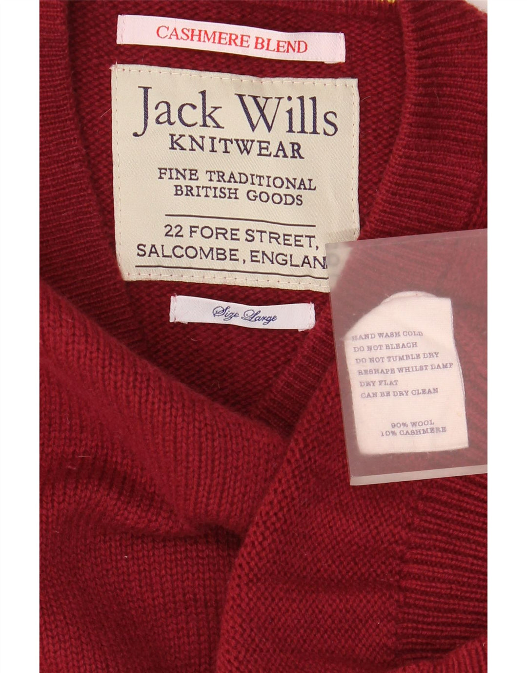 Jack Wills Herrevest Tank Top Stor rødbrun uld