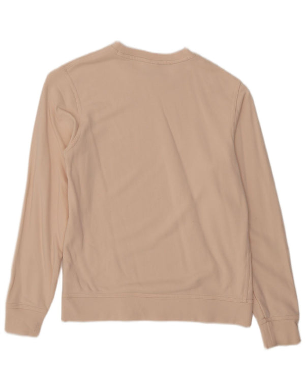 Nike Dame Sweatshirt Jumper UK 14 Medium Beige Bomuld