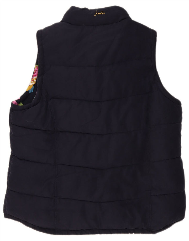Joules Dame Polstret Gilet UK 18 XL Navy Blue Polyester