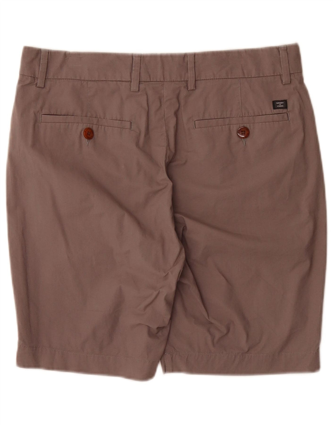 Superdry almindelige chinoshorts til mænd W32, store brune bomuld