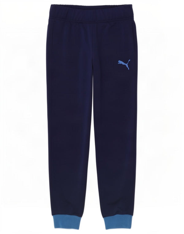 Puma Drenge træningsdragt Bukser Joggers 9-10 år Navy Blue Sports