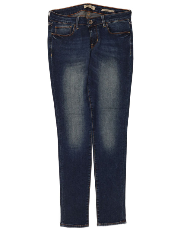 Guess Womens Power Low Skinny Jeans W30 L32 Marineblå Bomuld